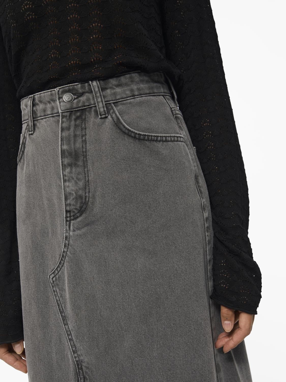 OBJHARLOW Skirt - Grey Denim